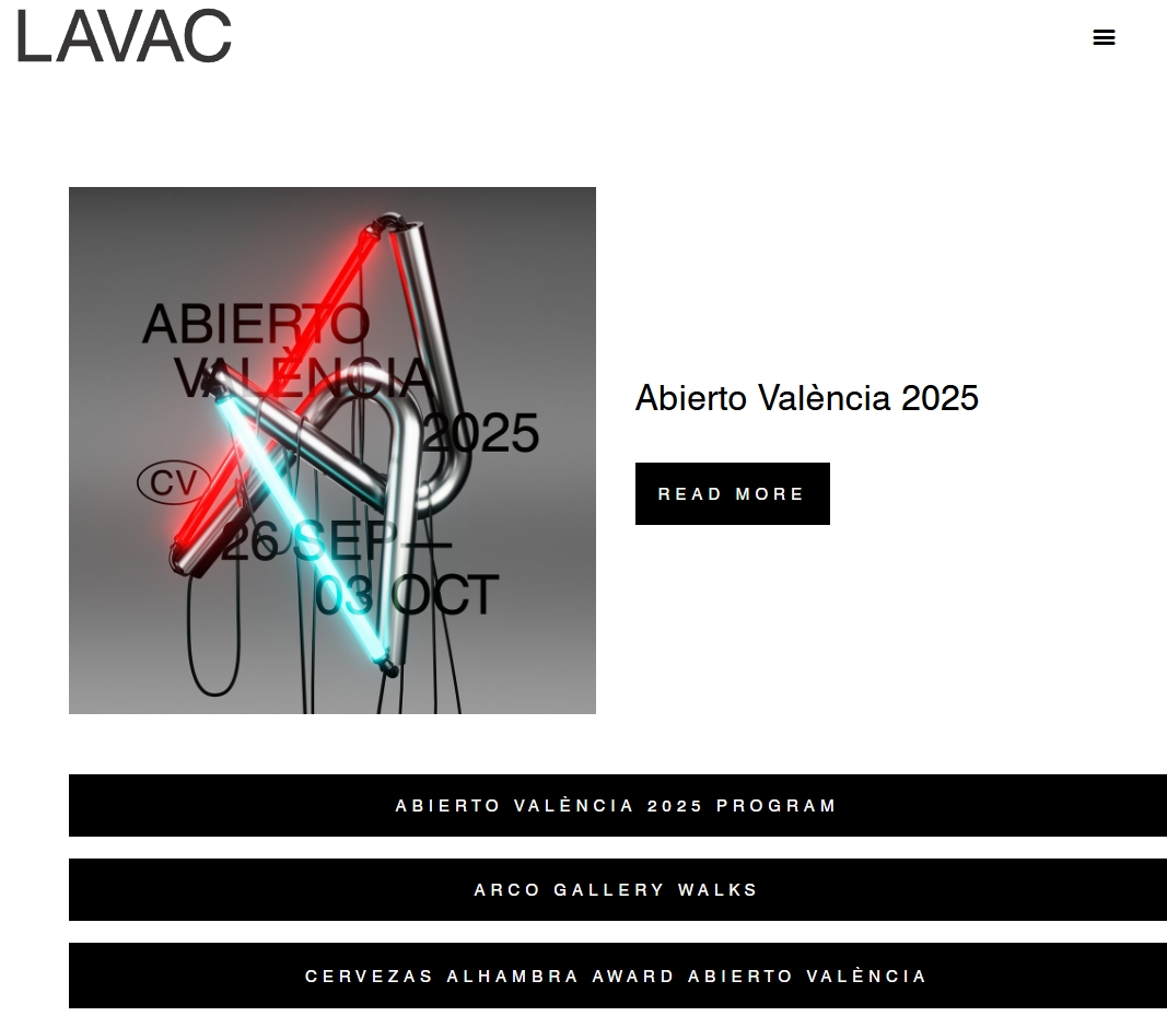 15 galleries at Abierto Valencia, SPAIN 2025 - September 26 > October 3, 2025 @asociaciolavac