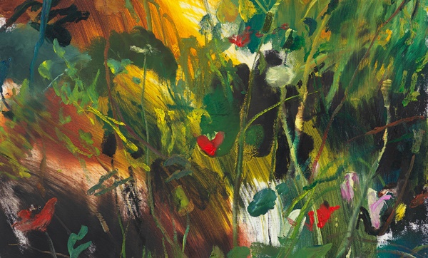 Doron Langberg, Flowers (R14C24) detail, 2020, bronze, 138 x 37 x 44.5 cm, 54 3/8 x 14 5/8 x 17 1/2 in, © Doron Langberg, courtesy the artist and Victoria Miro
