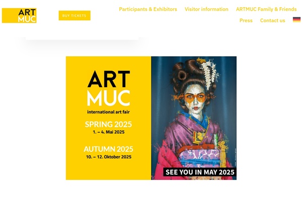 17 galleries at ARTMUC Spring Munich 2025 GERMANY - 1 > 4 May 2025 @artmuc.kunstmesse