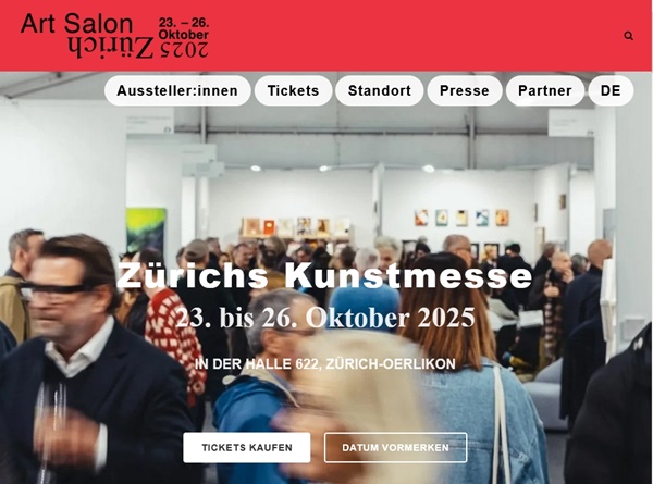 38 galleries at ArtSalon Zurich 2025 SWITZERLAND - October 23 > 26, 2025 @ArtSalonZurich