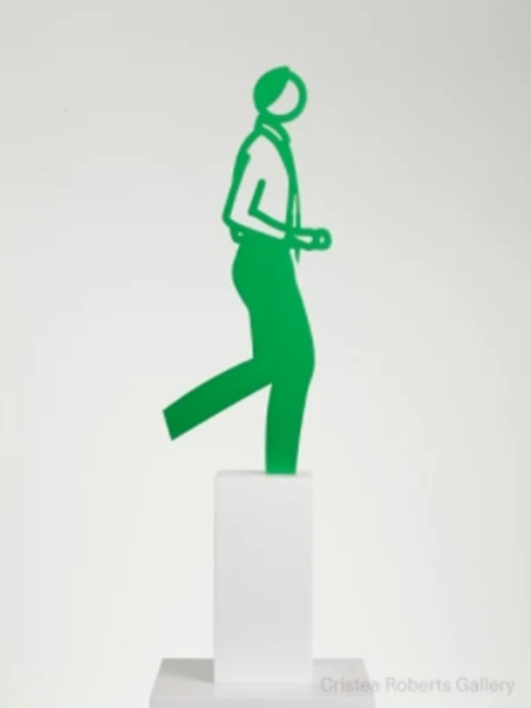 Julian Opie
Running People: Sonia., 2020
Anodised aluminium figure on Corian base
57.0 x 9.0 x 18.6 cm
Edition of 20