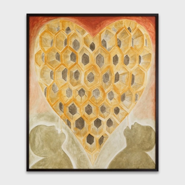 Francesco Clemente Honey, 2023 Fresco on aluminum panel with artist