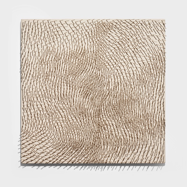 Günther Uecker
Bewegtes Feld II

Paint, nails, and graphite on canvas on wood
34¼ × 34¼ inches (87 × 87 cm)