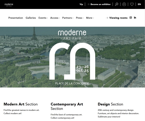 moderne ART FAIR 2025, Paris FRANCE - 23 > 26 October, 2025 @moderneartfair
