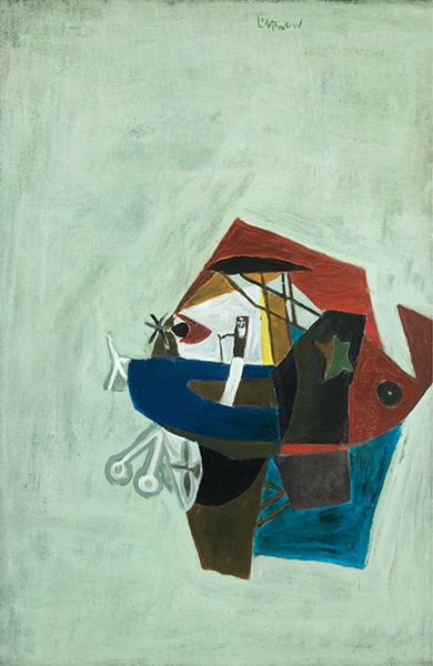 The Flying Machine, circa 1954
Oil on canvas
36 x 24 in. (91.4 x 61 cm)
Signed upper right