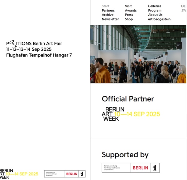 75 galleries at POSITIONS Berlin Art Fair 2025 - September 11 > 14 2025 @positionsberlin