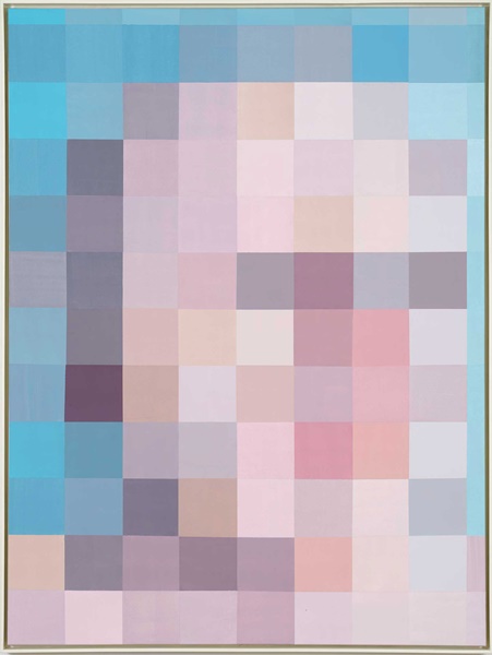 Urs Lüthi, Selfportrait "LONTANO IL REALE TEMPO UMANO", 1, 2023, acrylic on canvas, 200 x 150 x 7 cm