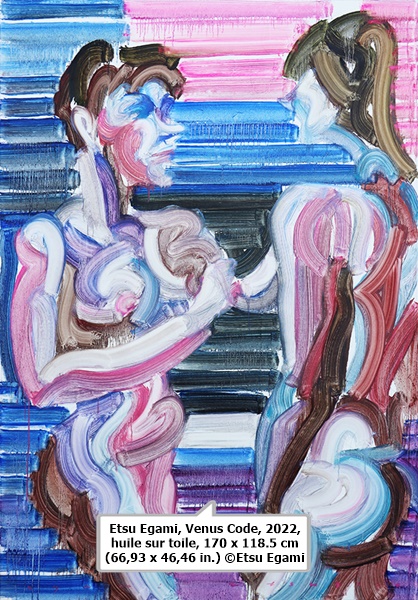 Etsu Egami, Venus Code, 2022, huile sur toile, 170 x 118.5 cm (66,93 x 46,46 in.) ©Etsu Egami
