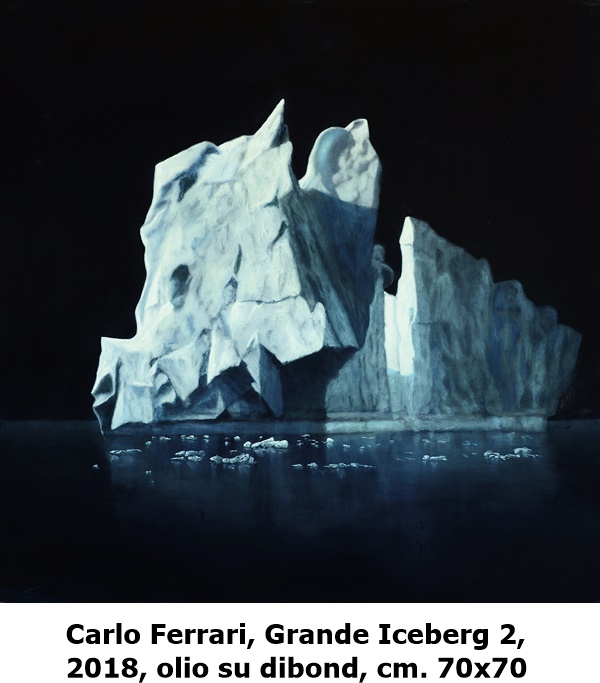 Carlo Ferrari, Grande Iceberg 2, 2018, olio su dibond, cm. 70x70