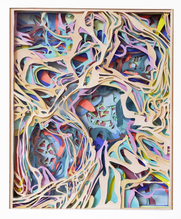 Sherri Hay, Bardo 3, 2022
Hand cut paper, watercolour, and gouache
24.75 x 20 x 2.75 inches (63 x 51 x 7 cm)