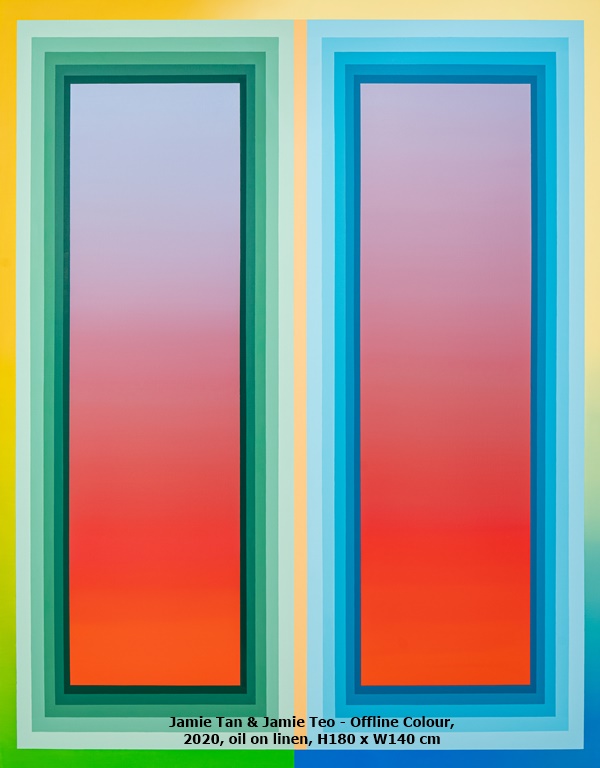 Jamie Tan & Jamie Teo - Offline Colour, 2020, oil on linen, H180 x W140 cm