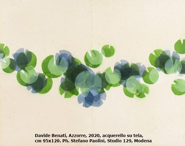 Davide Benati, Azzorre, 2020, acquerello su tela, cm 95x120. Ph. Stefano Paolini, Studio 129, Modena