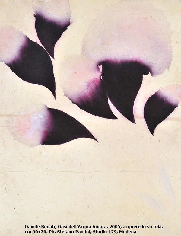 Davide Benati, Oasi dell'Acqua Amara, 2005, acquerello su tela, cm 90x70. Ph. Stefano Paolini, Studio 129, Modena