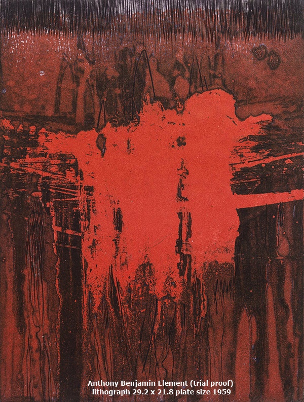 Anthony Benjamin Element (trial proof) lithograph 29.2 x 21.8 plate size 1959