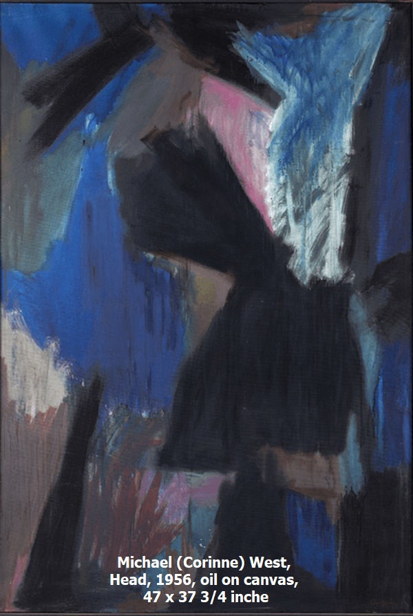 Michael (Corinne) West, Head, 1956, oil on canvas, 47 x 37 3/4 inches