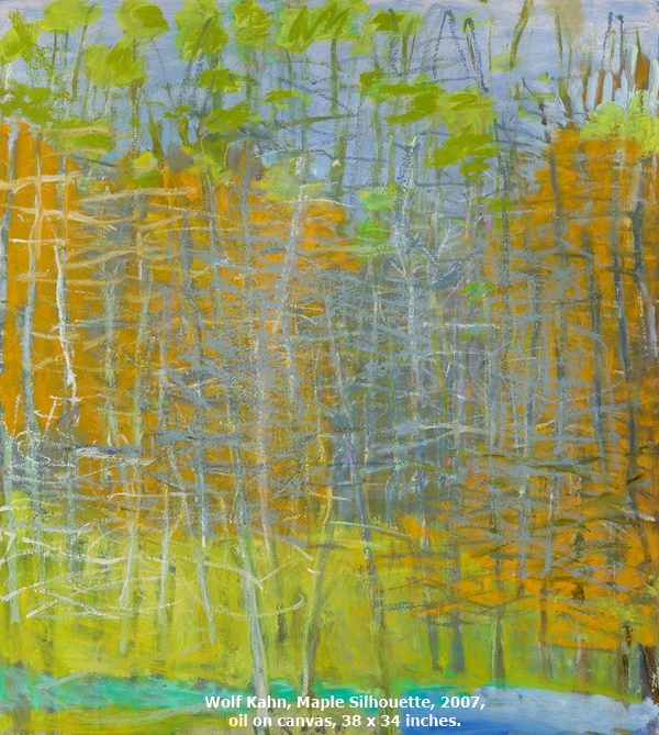 Wolf Kahn, Maple Silhouette, 2007, oil on canvas, 38 x 34 inches.