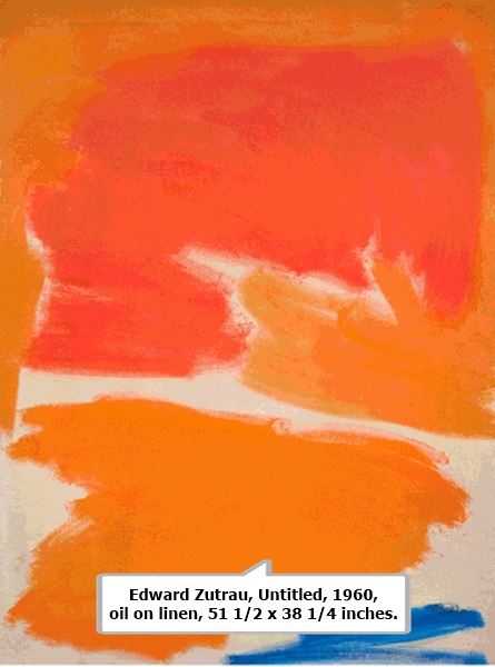 Edward Zutrau, Untitled, 1960, oil on linen, 51 1/2 x 38 1/4 inches.