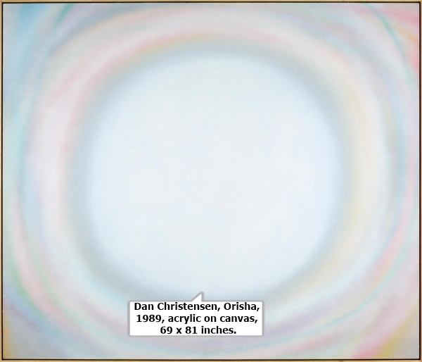 Dan Christensen, Orisha, 1989, acrylic on canvas, 69 x 81 inches.