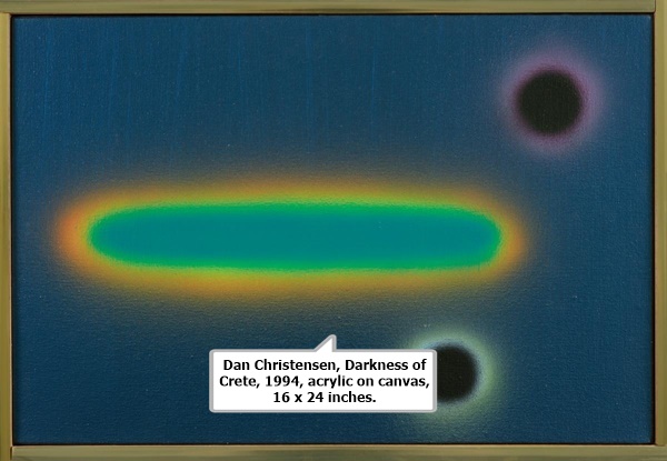 Dan Christensen, Darkness of Crete, 1994, acrylic on canvas, 16 x 24 inches.