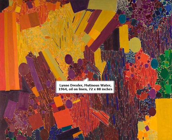 Lynne Drexler, Mutinous Water, 1964, oil on linen, 72 x 88 inches. 