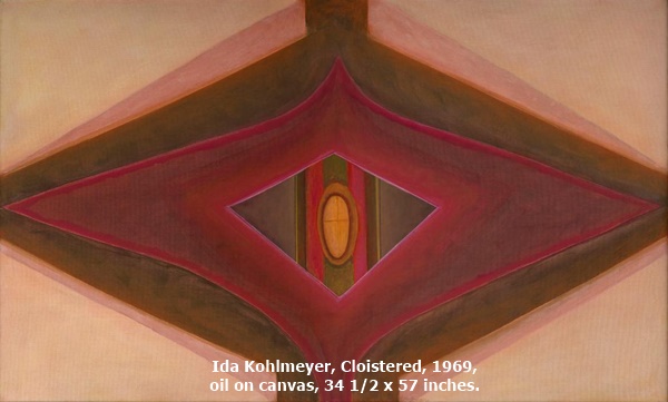 Ida Kohlmeyer, Cloistered, 1969, oil on canvas, 34 1/2 x 57 inches.