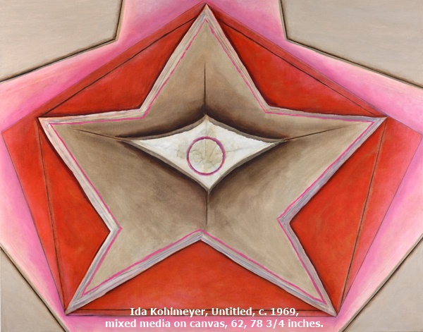 Ida Kohlmeyer, Untitled, c. 1969, mixed media on canvas, 62, 78 3/4 inches.