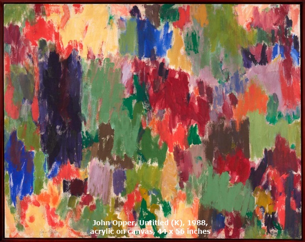 John Opper, Untitled (K), 1988, acrylic on canvas, 44 x 56 inches.