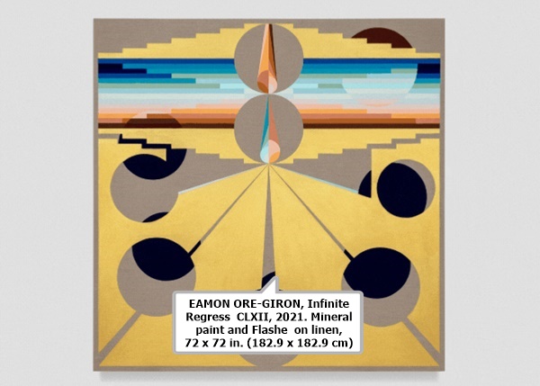 EAMON ORE-GIRON, Infinite Regress CLXII, 2021. Mineral paint and Flashe on linen, 72 x 72 in. (182.9 x 182.9 cm)