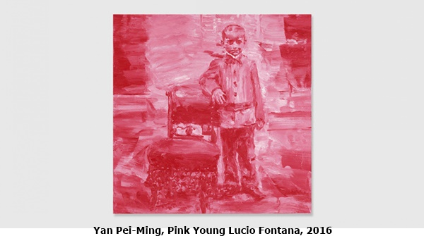 Yan Pei-Ming, Pink Young Lucio Fontana, 2016