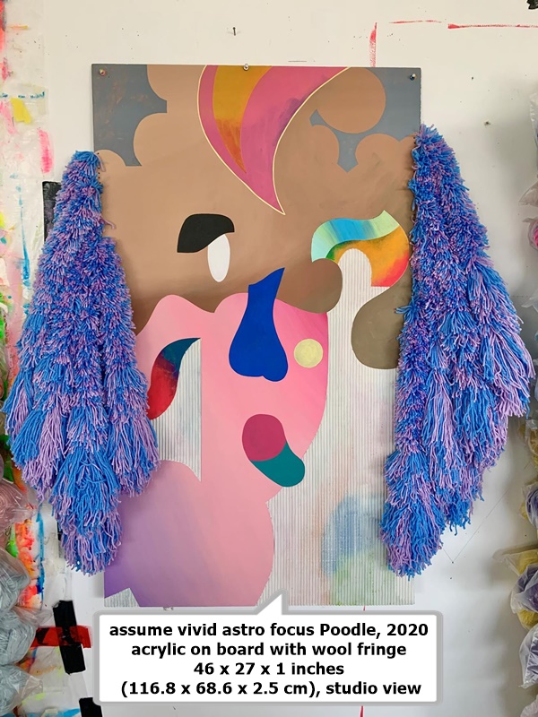 assume vivid astro focus Poodle, 2020

acrylic on board with wool fringe

46 x 27 x 1 inches (116.8 x 68.6 x 2.5 cm), studio view