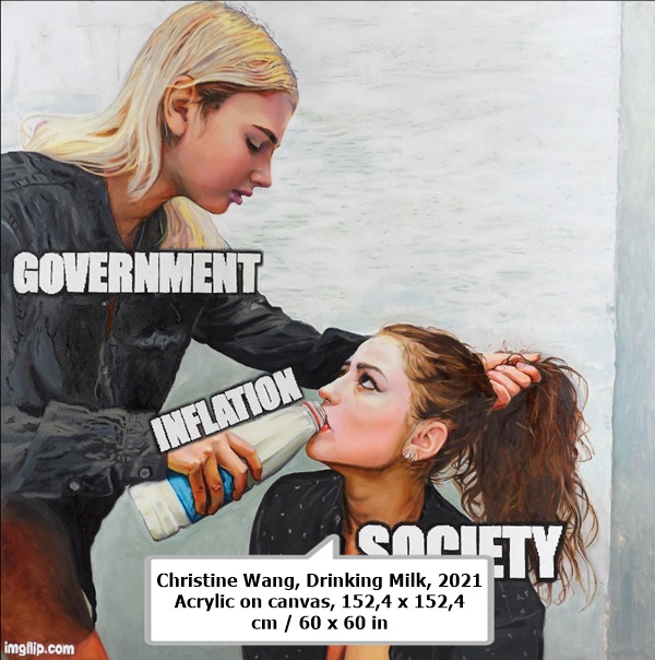 Christine Wang, Drinking Milk, 2021
Acrylic on canvas, 152,4 x 152,4 cm / 60 x 60 in

