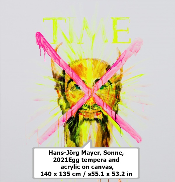 Hans-Jörg Mayer, Sonne, 2021
Egg tempera and acrylic on canvas, 140 x 135 cm / 55.1 x 53.2 in
