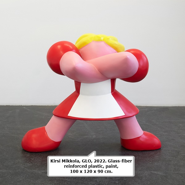 Kirsi Mikkola, GLO, 2022. Glass-fiber reinforced plastic, paint, 100 x 120 x 90 cm.