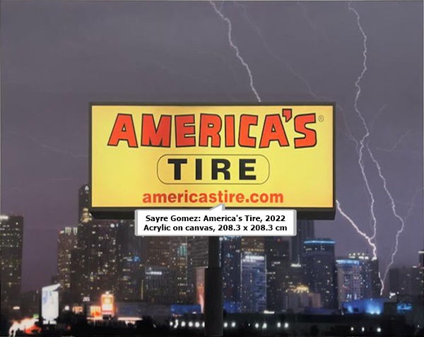 Sayre Gomez: America's Tire, 2022
Acrylic on canvas, 208.3 x 208.3 cm