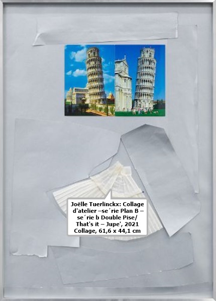 Joëlle Tuerlinckx: Collage d'atelier –série Plan B –série b Double Pise/That's it – Jupe', 2021
Collage, 61,6 x 44,1 cm