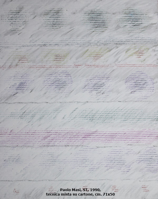 Paolo Masi, ST, 1990, tecnica mista su cartone, cm. 71x50
