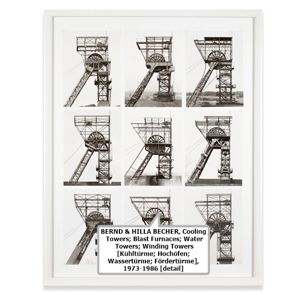 BERND & HILLA BECHER, Cooling Towers; Blast Furnaces; Water Towers; Winding Towers [Kühltürme; Hochöfen; Wassertürme; Fördertürme], 1973-1986 [detail]