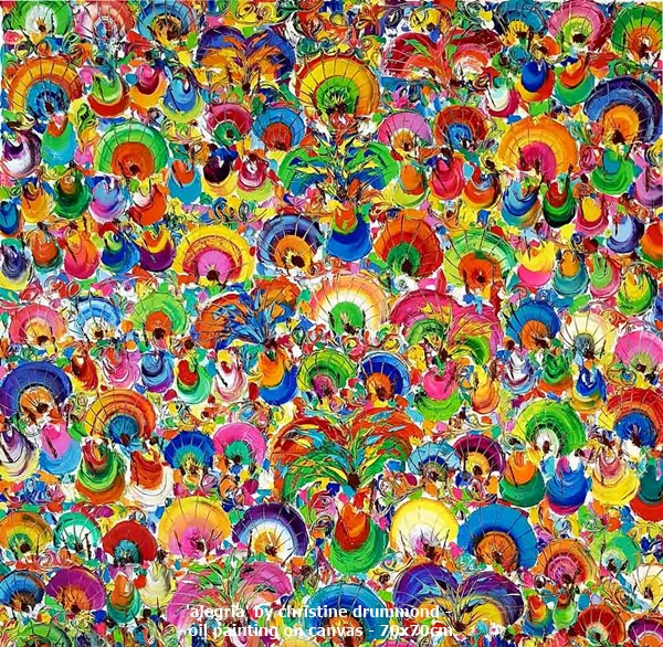 'alegria' by christine drummond - oil painting on canvas - 70x70cm