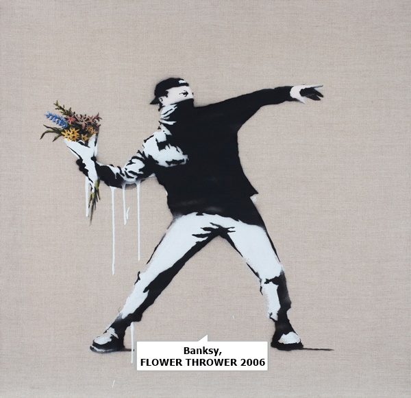 Banksy,FLOWER THROWER 2006