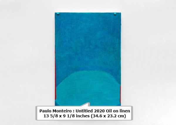 Paulo Monteiro : Untitled 2020 Oil on linen 13 5/8 x 9 1/8 inches (34.6 x 23.2 cm)