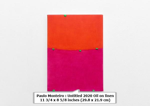 Paulo Monteiro : Untitled 2020 Oil on linen 11 3/4 x 8 5/8 inches (29.8 x 21.9 cm)