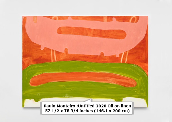 Paulo Monteiro :Untitled 2020 Oil on linen 57 1/2 x 78 3/4 inches (146.1 x 200 cm) 