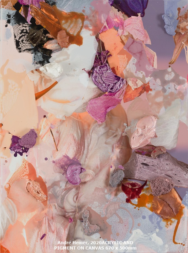 André Hemer, 
2020	ACRYLIC AND PIGMENT ON CANVAS	670 x 500mm