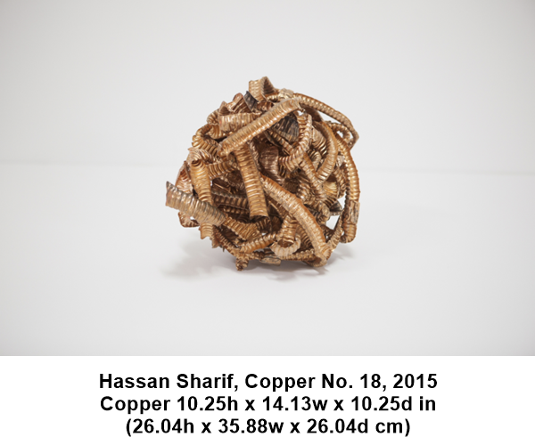 Hassan Sharif, Copper No. 18, 2015
Copper 10.25h x 14.13w x 10.25d in 
(26.04h x 35.88w x 26.04d cm)