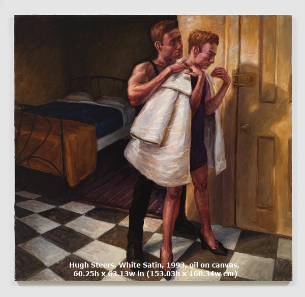 Hugh Steers, White Satin, 1993, oil on canvas,
 60.25h x 63.13w in (153.03h x 160.34w cm)