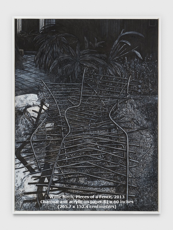 Willie Birch
Pieces of a Fence, 2013
Charcoal and acrylic on paper
81 x 60 inches
(205.7 x 152.4 centimeters)