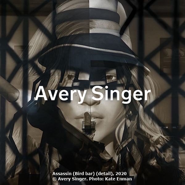 Avery Singer, Assassin (Bird bar) (detail), 2020 © Avery Singer. Photo: Kate Enman