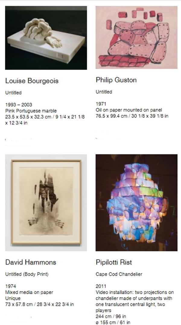 HAUSER & WIRTH, Zürich SWITZERLAND,Philip Guston, Louise Bourgeois, David Hammons, Pipilotti Rist 