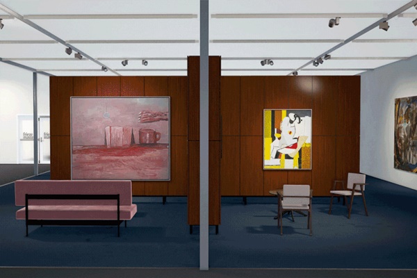 Hauser & Wirth’s Frieze Master booth installation view in HWVR, 2020. Courtesy the artists and Hauser & Wirth;