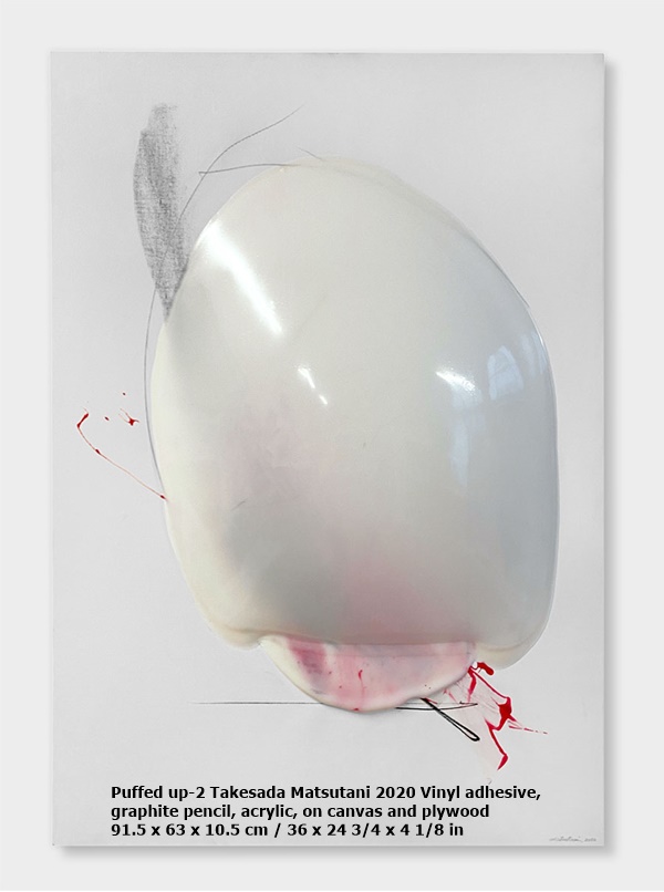 Puffed up-2 
Takesada Matsutani
2020
Vinyl adhesive, graphite pencil, acrylic, on canvas and plywood
91.5 x 63 x 10.5 cm / 36 x 24 3/4 x 4 1/8 in